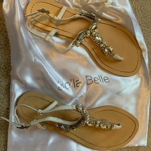 Embellished wedding sandals